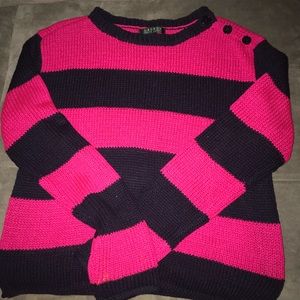 Lauren by Ralph Lauren pink/navy striped sweater